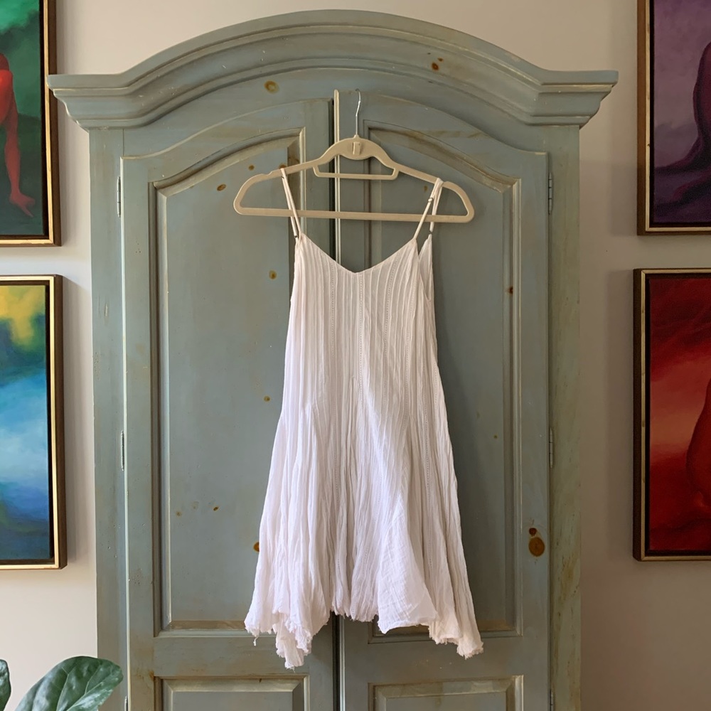 Free People Voile Flounce Mini Dress